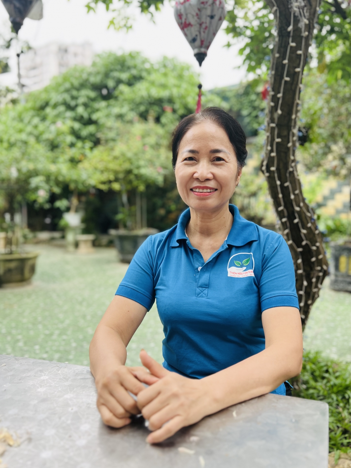 Bà Nguyễn Thị Lan, 59 tuổi, Chủ nhiệm, người sáng lập Câu lạc bộ Thiện nguyện Xanh