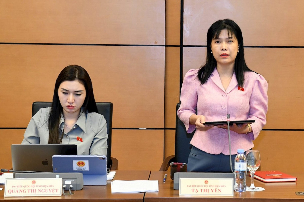 Đại biểu Tạ Thị Yên góp ý kiến vào dự thảo Luật Báo chí (sửa đổi)