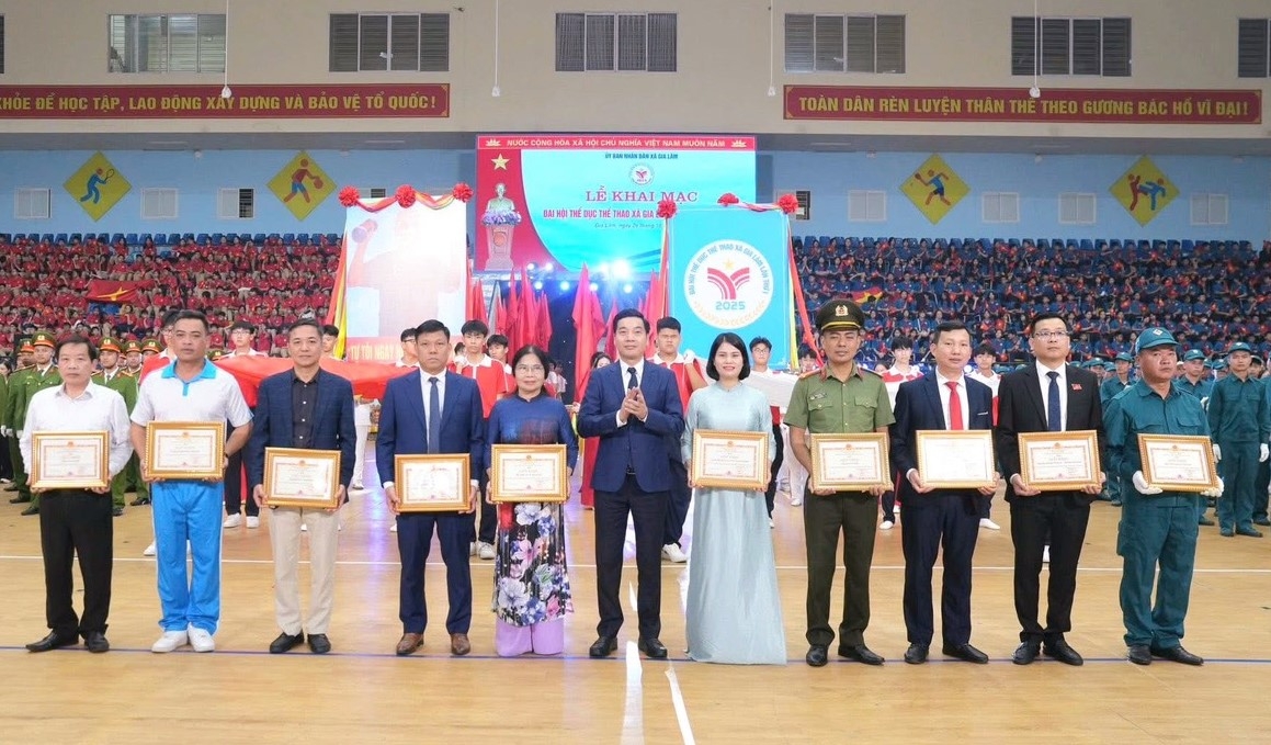 NCT xã Gia Lâm tham dự Đại hội Thể dục thể thao xã năm 2025