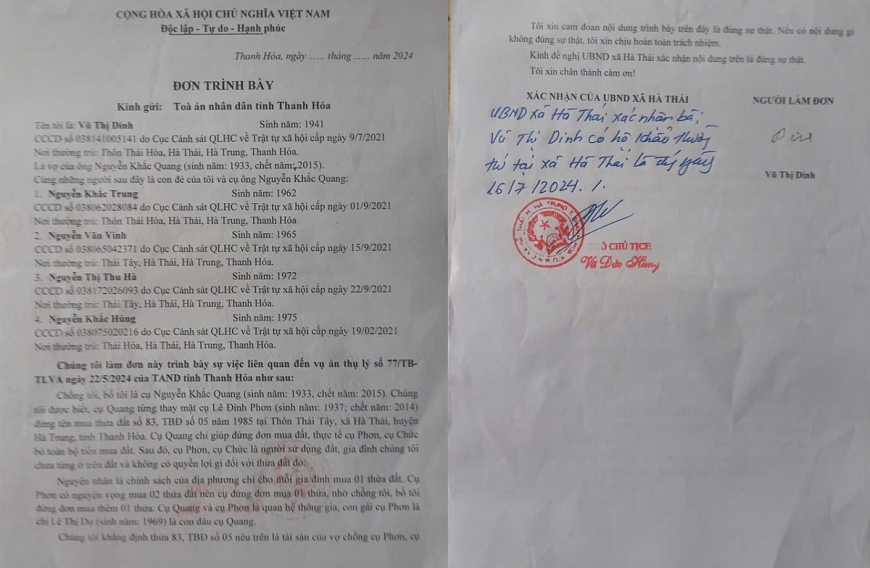 Yêu cầu chia di sản thừa kế và hủy Giấy chứng nhận quyền sử dụng đất