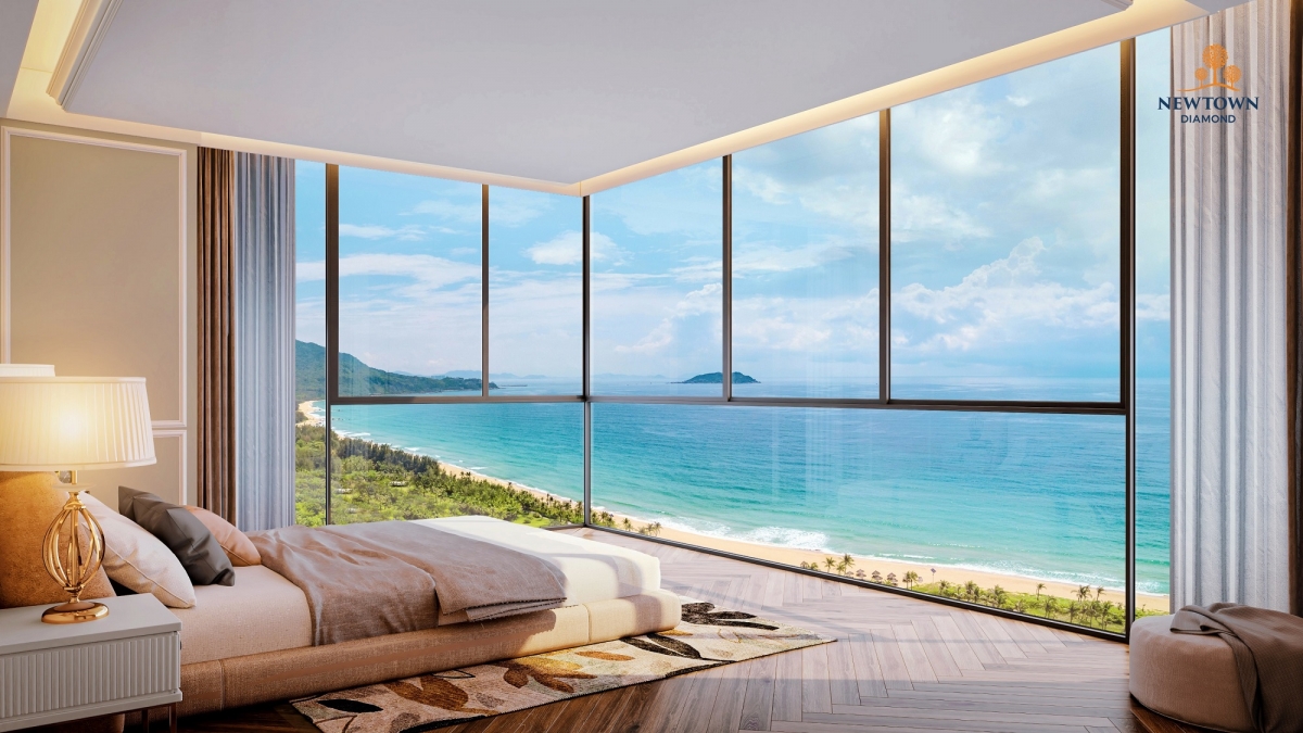 Tầm nhìn ôm trọn bãi biển Mỹ Khê là điểm cộng đắt giá của Newtown Diamond 