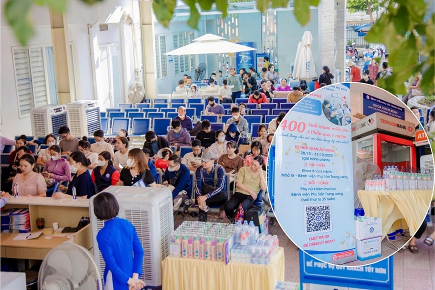 Chương trình “Chăm sóc sức khỏe sinh sản, sức khỏe mẹ và bé - Chắp cánh ước mơ làm cha mẹ” thu hút đông đảo người tới khám