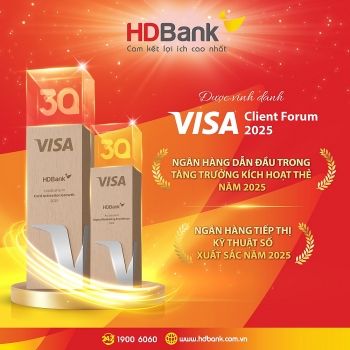 HDBank lập cú đúp giải thưởng từ Visa, ghi dấu hành trình số hóa toàn diện và nâng tầm trải nghiệm khách hàng
