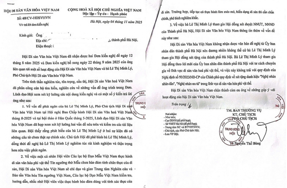Những bất cập xảy ra ở CLB Bảo tồn Văn hóa Đạo Mẫu Việt Nam: Cần xem xét và giải quyết dứt điểm