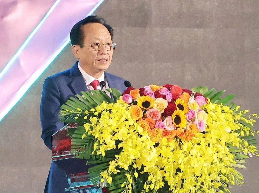 Ông Phạm Văn Thiều – Phó Bí thư Tỉnh ủy, Chủ tịch HĐND tỉnh Cà Mau phát biểu khai mạc Ngày hội