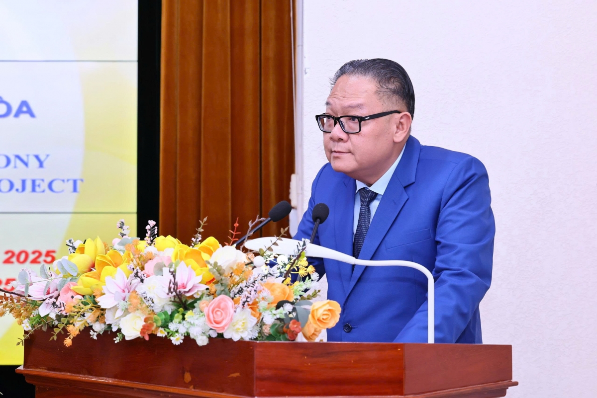 Tỉnh ủy viên, Phó Chủ tịch UBND tỉnh Đồng Nai Nguyễn Kim Long phát biểu tại buổi lễ