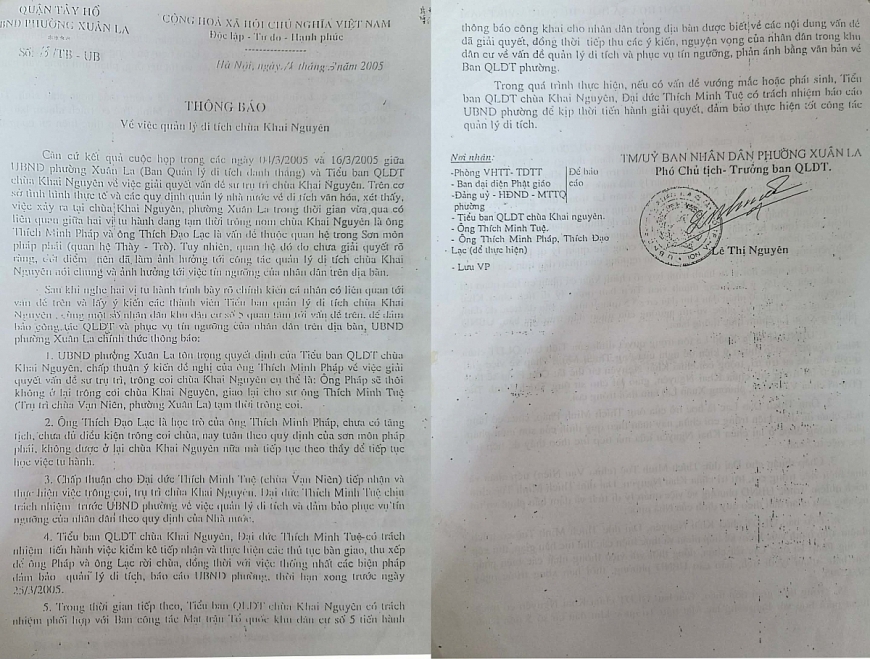 Sự việc kéo dài hơn 20 năm cần được giải quyết dứt điểm