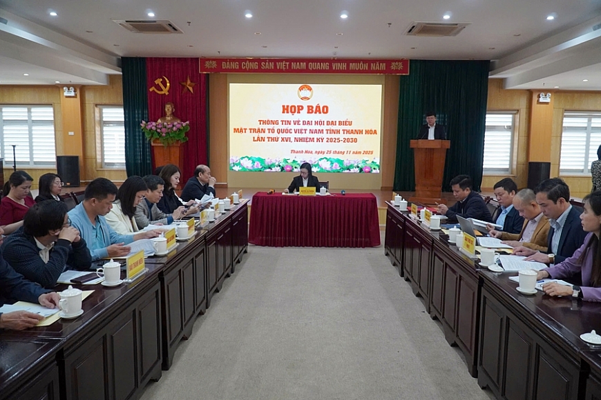 Buổi họp báo thông tin về Đại hội đại biểu MTTQ Việt Nam tỉnh Thanh Hóa lần thứ XVI, nhiệm kỳ 2025-2030. 