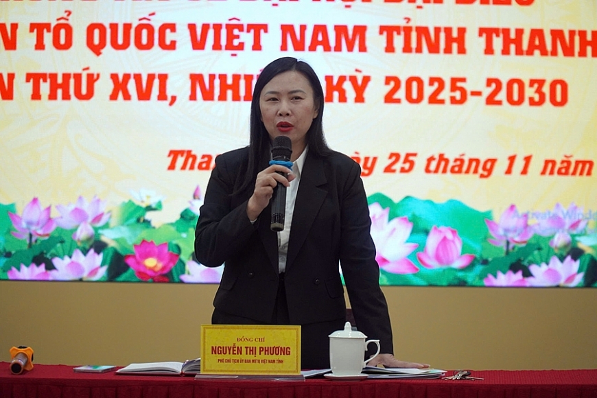 Bà Nguyễn Thị Phương - Phó Chủ tịch Ủy ban MTTQ tỉnh Thanh Hóa 