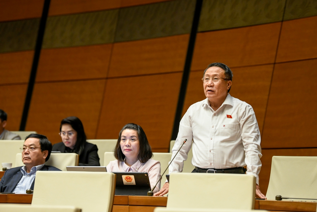 Đại biểu Hà Sỹ Đồng phát biểu vào dự thảo Luật Đầu tư (sửa đổi) sáng ngày 27/11.