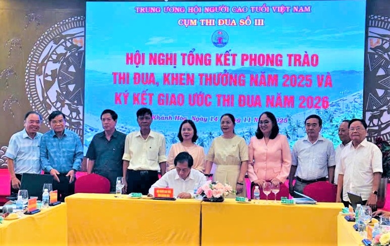 Hội NCT các tỉnh Cụm thi đua số III ký kết giao ước thi đua năm 2026