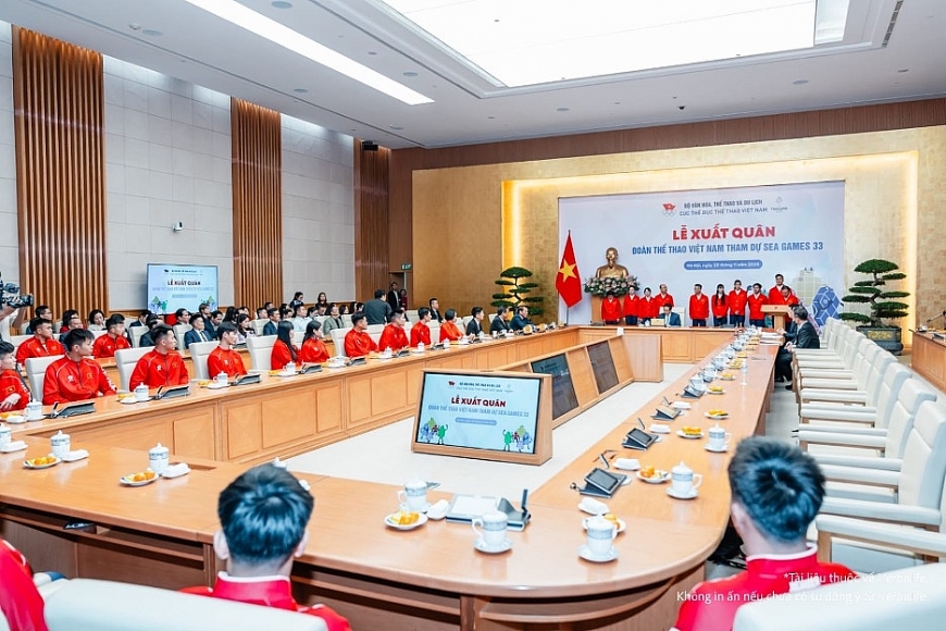 Toàn cảnh Lễ Xuất Quân Sea Game 33 tại Văn Phòng Chính Phủ