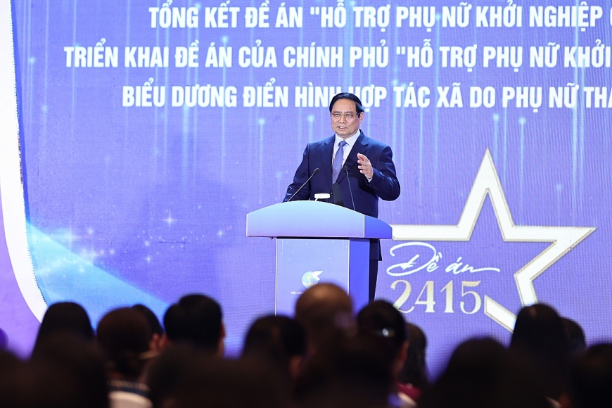 Thủ tướng Chính phủ Phạm Minh Chính phát biểu tại sự kiện - Ảnh: VGP/Nhật Bắc