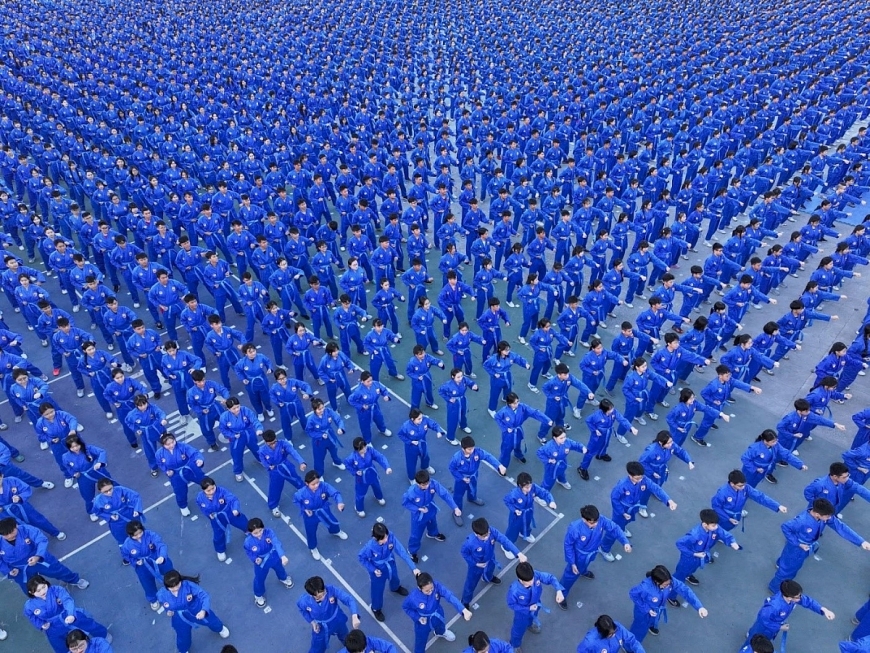 Chương trình đồng diễn võ nhạc Vovinam đầy tinh thần hào khí Việt của hơn 60.000 học sinh Thành phố Hồ Chí Minh