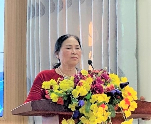 Bà Lê Thị Lan phát biểu