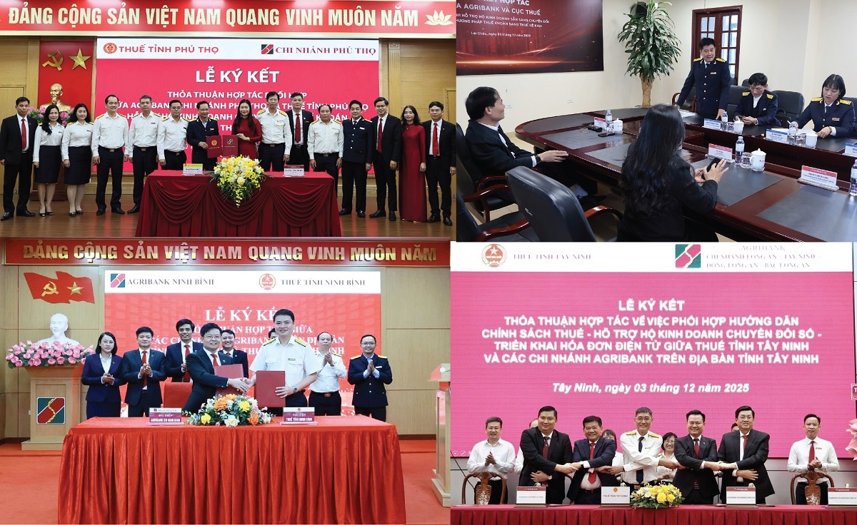 Agribank và Cục Thuế ký hợp tác đồng hành hỗ trợ hộ kinh doanh
