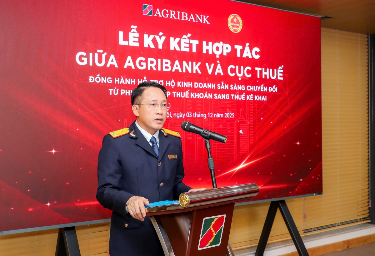 Agribank và Cục Thuế ký hợp tác đồng hành hỗ trợ hộ kinh doanh