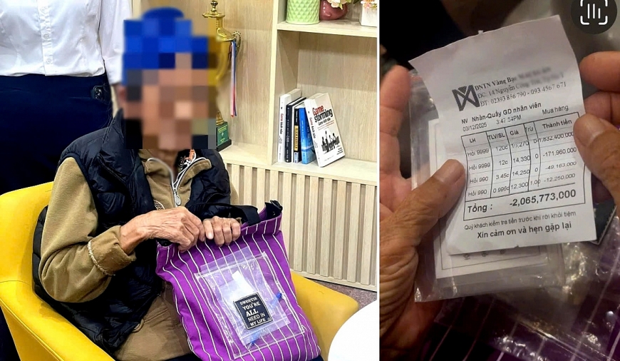 Bị thao túng tâm lý, cụ bà L.T.H đã bán số vàng cả đời tích góp được hơn 2 tỷ đồng để định chuyển cho bọn lừa đảo.