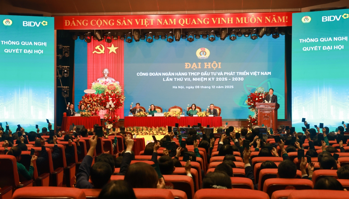 Công đoàn BIDV tổ chức thành công Đại hội đại biểu lần thứ VII, nhiệm kỳ 2025 - 2030