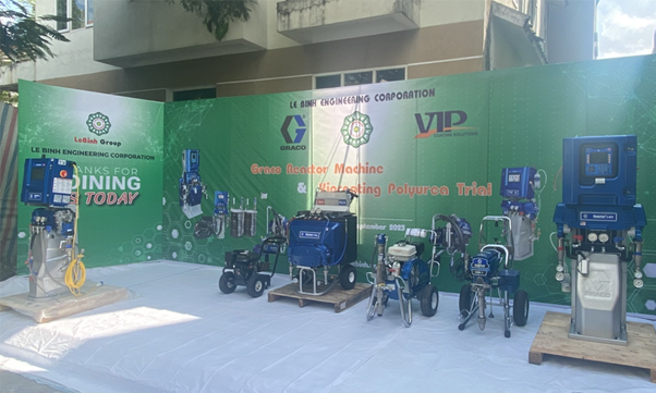 Máy phun sơn Graco chính hãng đồng hành cùng những công trình lớn