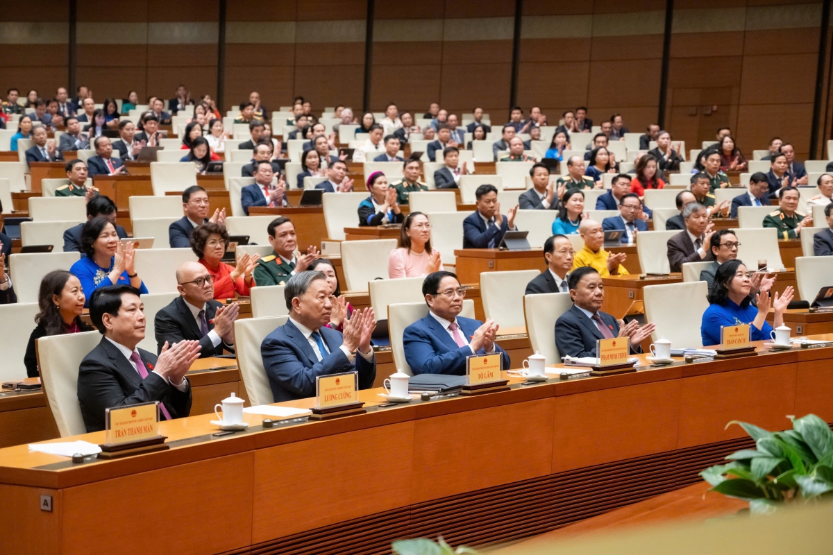 Lãnh đạo Đảng và Nhà nước tham dự phiên họp bế mạc Kỳ họp thứ 10, Quốc hội khóa XV.