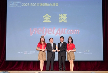 Vietjet được vinh danh giải Vàng phát triển bền vững Giao thông vận tải chuẩn ESG tại Đài Loan (Trung Quốc)