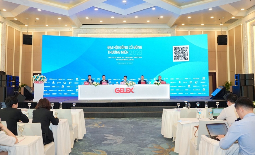 Toàn cảnh ĐHĐCĐ năm 2025 của Tập đoàn GELEX diễn ra sáng 27/3.