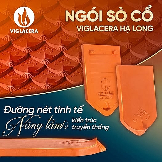ngói sò cổ Viglacera Hạ Long, lấy cảm hứng từ cánh hoa sen