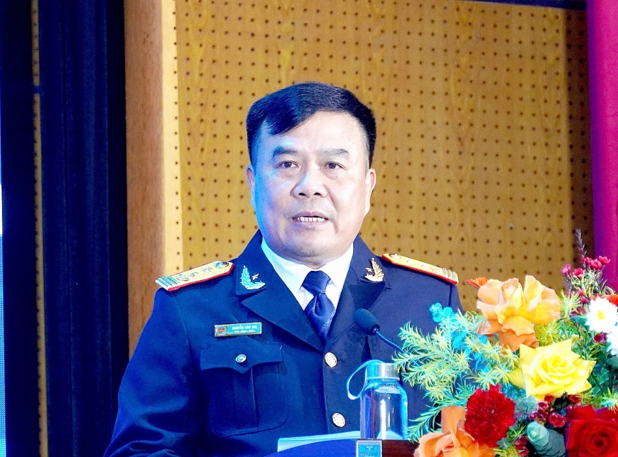 Cục trưởng Cục Hải quan Nguyễn Văn Thọ phát biểu tại buổi lễ.