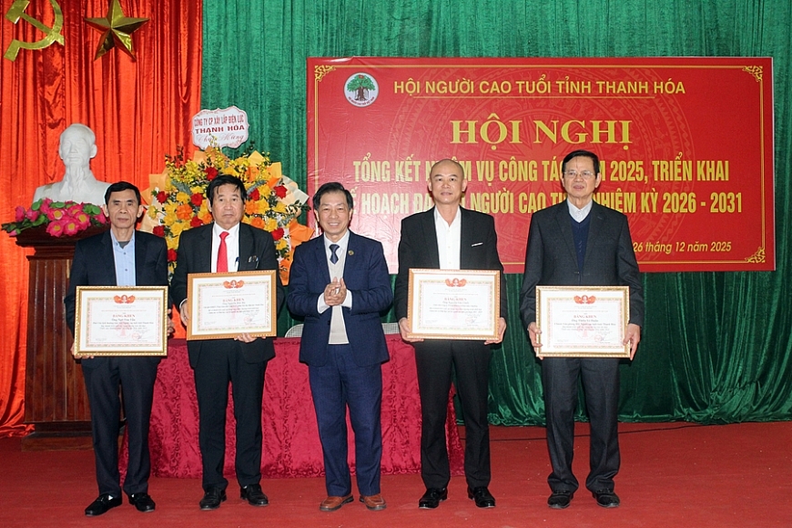 Hội NCT tỉnh Thanh Hóa tổng kết công tác năm 2025, triển khai kế hoạch Đại hội NCT nhiệm kỳ 2026-2031