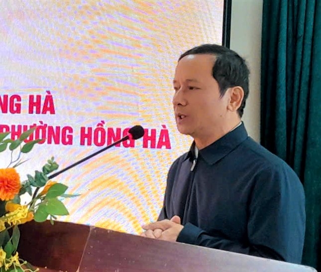 Ông Hồ Minh Tâm phát biểu