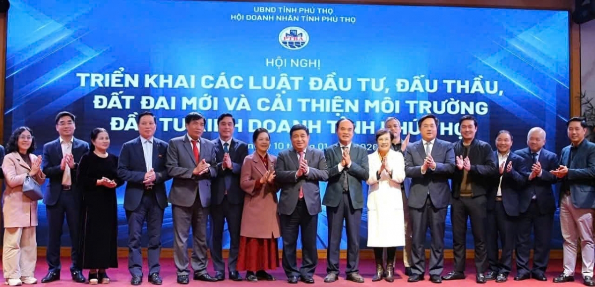 Phú Thọ: Triển khai đồng bộ, hiệu quả Luật Đầu tư, Luật Đấu thầu, Luật Đất đai mới từ cơ sở