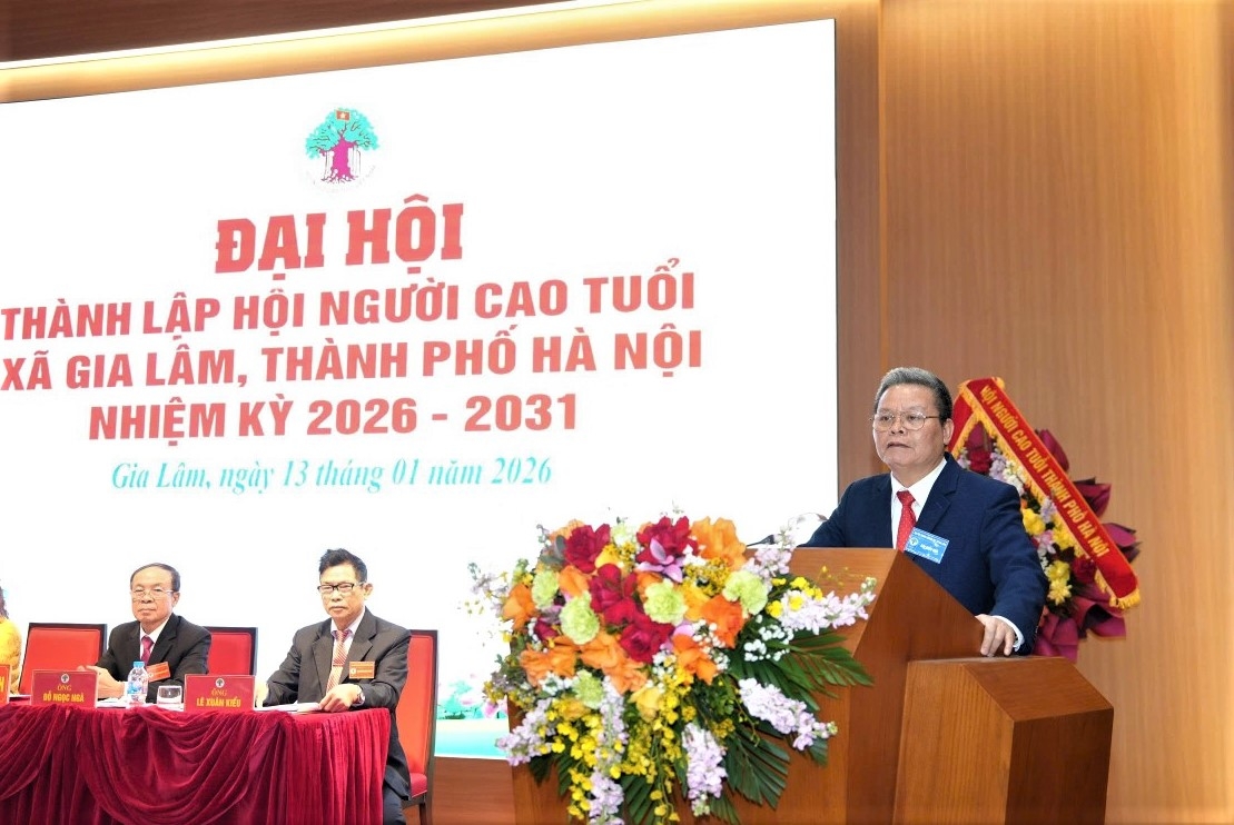 Ông Phạm Huy Giáp phát biểu