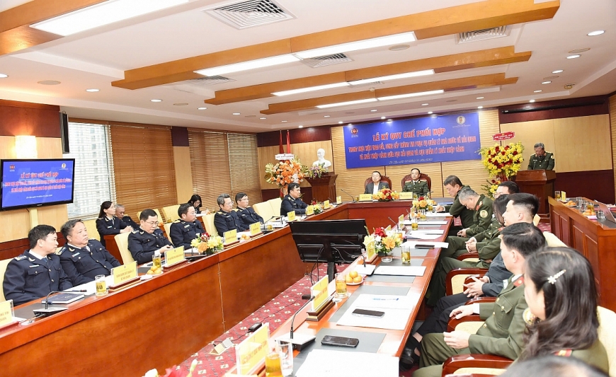 Toản cảnh buổi lễ ký kết Quy chế phối hợp.