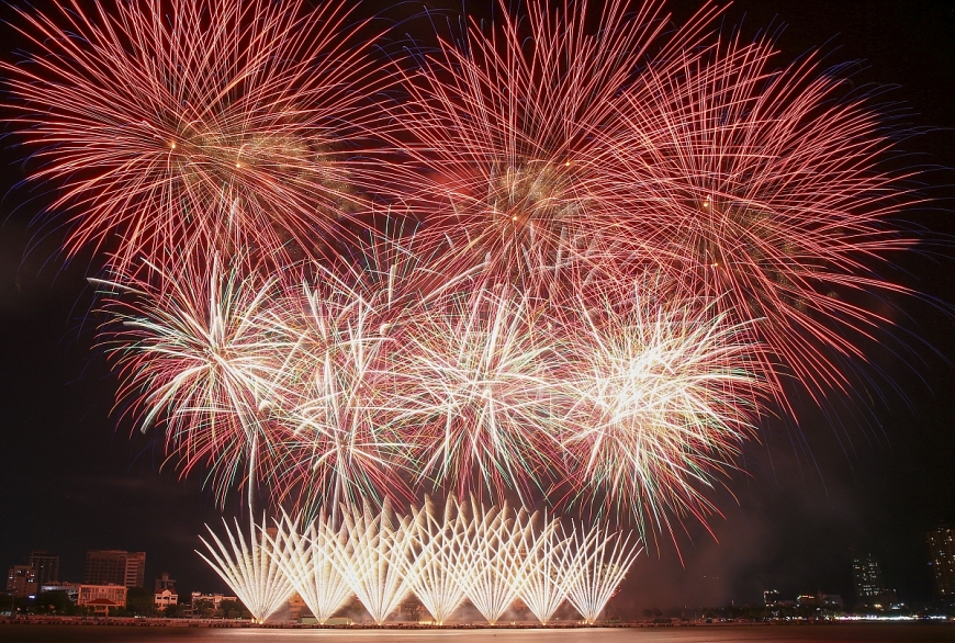 Kỹ thuật trình diễn hiện đại tại DIFF 2025 sẽ được ứng dụng trong màn pháo hoa nghệ thuật tầm cao tại Hà Nội. (Ảnh: Ánh Dương)