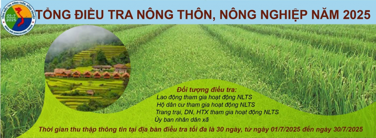 Banner tổng điều tra nông thôn, nông nghiệp năm 2025