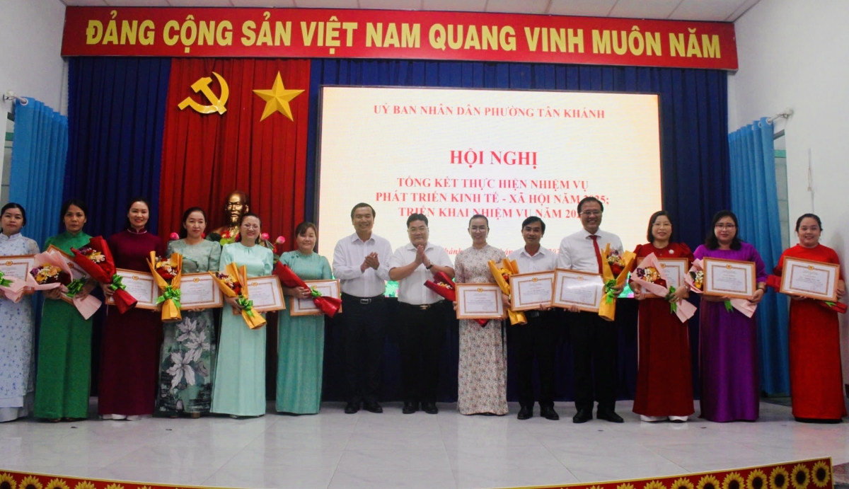 Phường Tân Khánh tổng kết công tác năm 2025, triển khai nhiệm vụ phát triển kinh tế – xã hội năm 2026