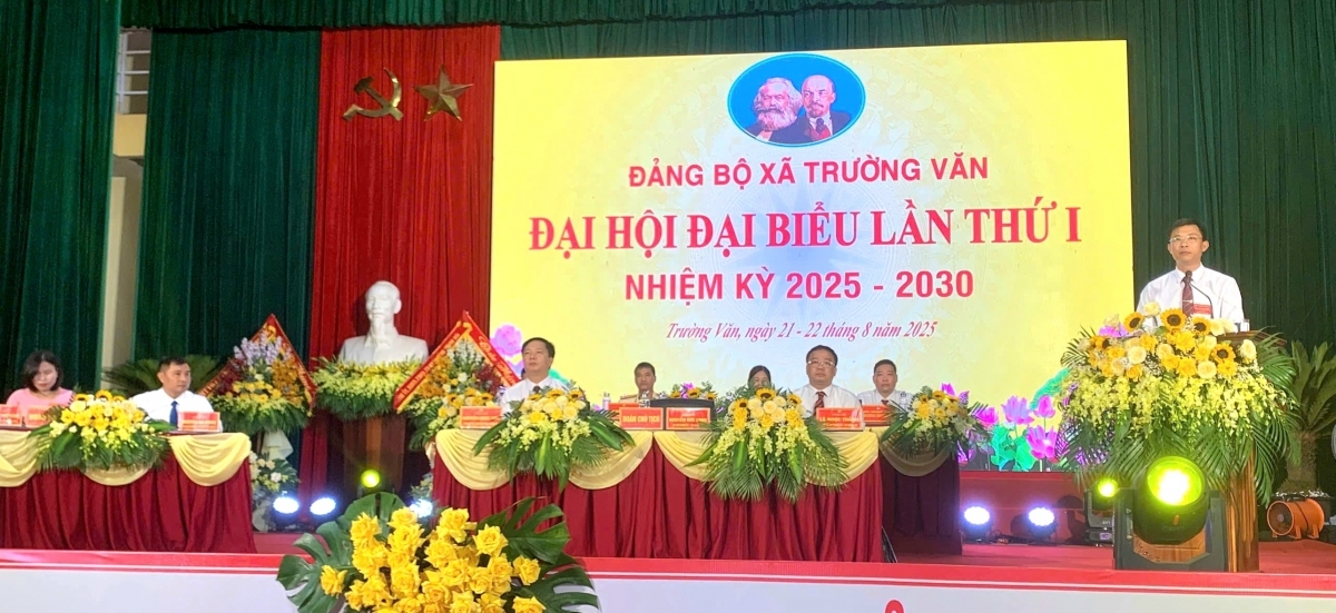Đảng bộ xã Trường Văn – Đại hội đại biểu lần thứ nhất nhiệm kỳ 2025-2030