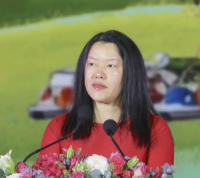 Bà Trần Thị Vũ Loan, Chủ tịch UBND phường Xuân Hương – Đà Lạt phát biểu khai mạc