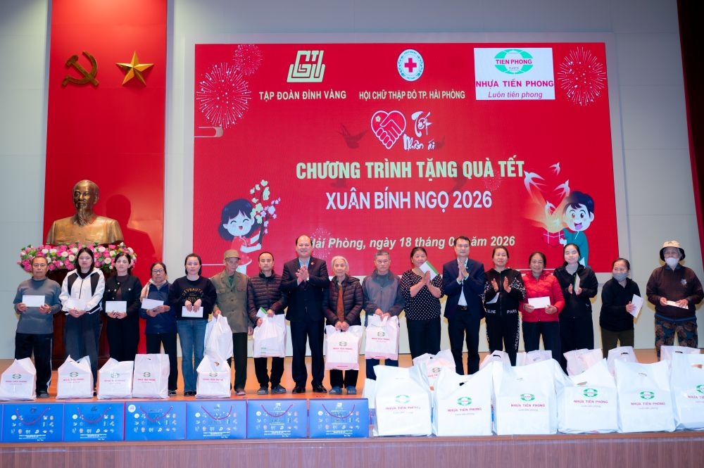 Chương trình thể hiện sự quan tâm thiết thực tới người dân có hoàn cảnh khó khăn, người yếu thế trên địa bàn thành phố Hải Phòng mỗi dịp Tết đến xuân về. Ảnh: HN