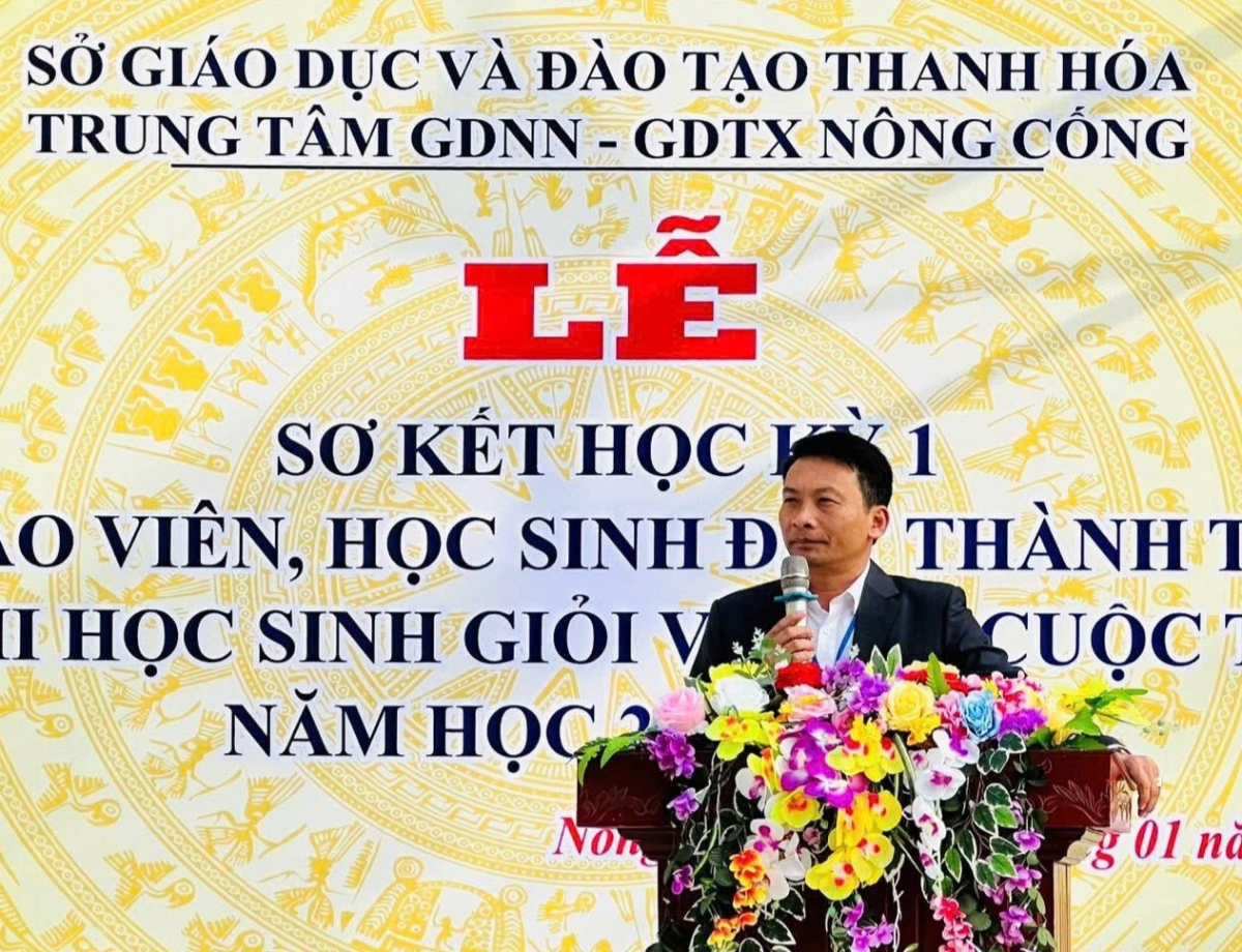Ông Lê Ngọc Lợi Giám đốc Trung tâm GDNN–GDTX Nông Cống