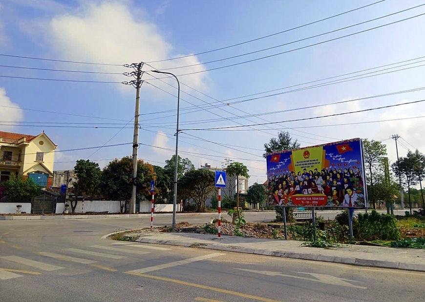 Xã Hoằng Hóa trang hoàng rực rỡ trước ngày bầu cử