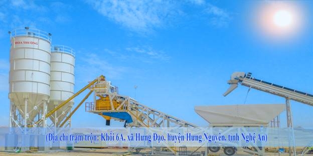 Hệ thống trạm trộn bê tông hiện đại của Công ty TNHH Hoa Thường