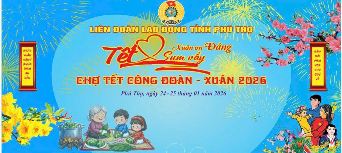 Sân khấu chợ tết công đoàn