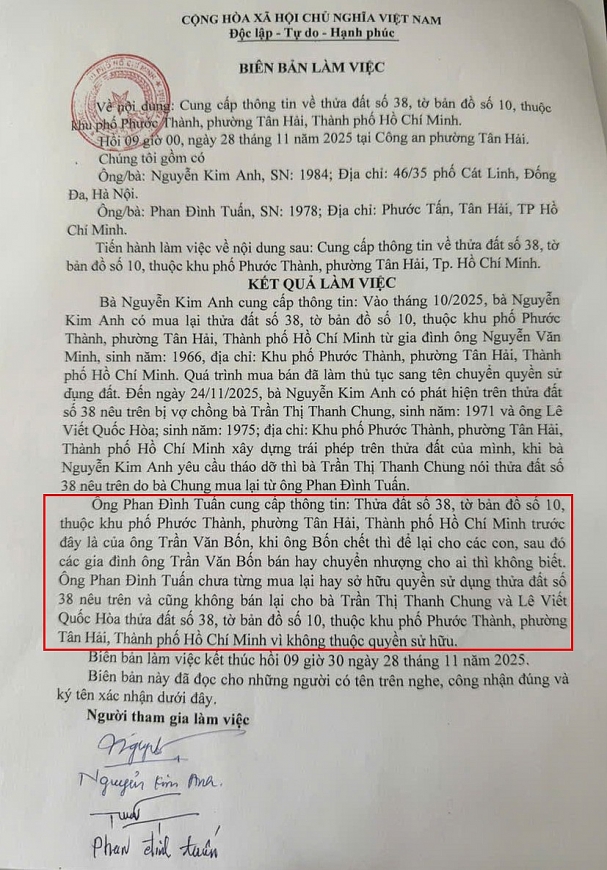 Chiếm dụng đất, xây dựng trái phép kéo dài tại phường Tân Hải (TP.HCM)
