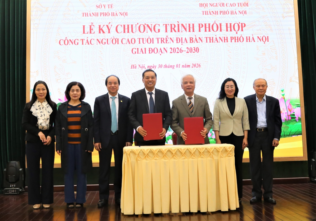 Hội NCT TP Hà Nội và Sở Y tế Hà Nội ký kết chương trình phối hợp