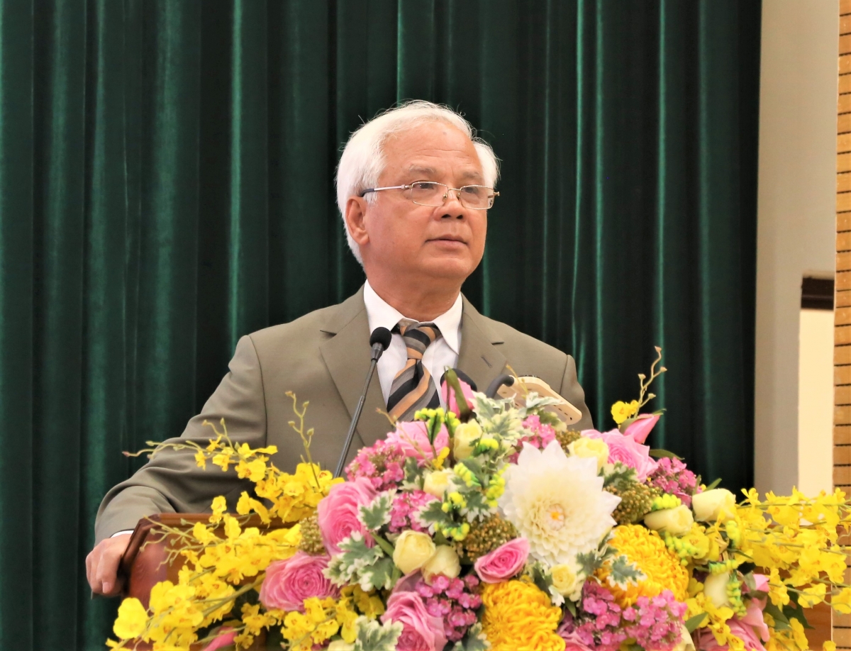 Chủ tịch Hội NCT TP Hà Nội Nhuyễn Thế Toàn phát biểu