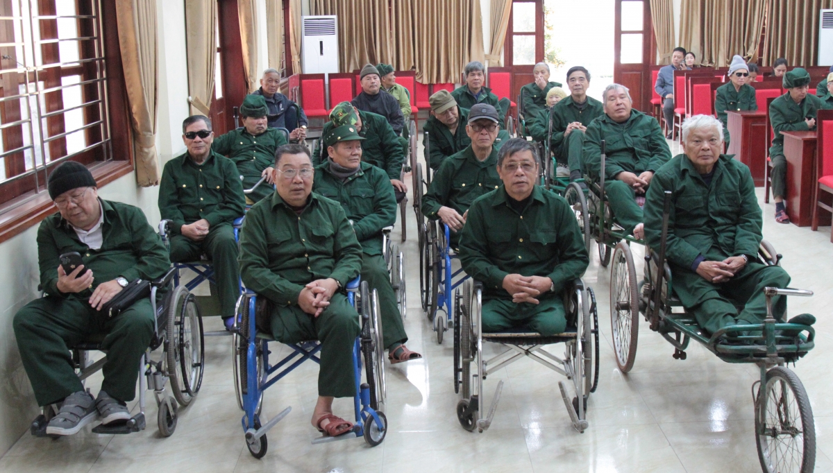 Các thương binh, bệnh binh đang chăm sóc tại Trung tâm