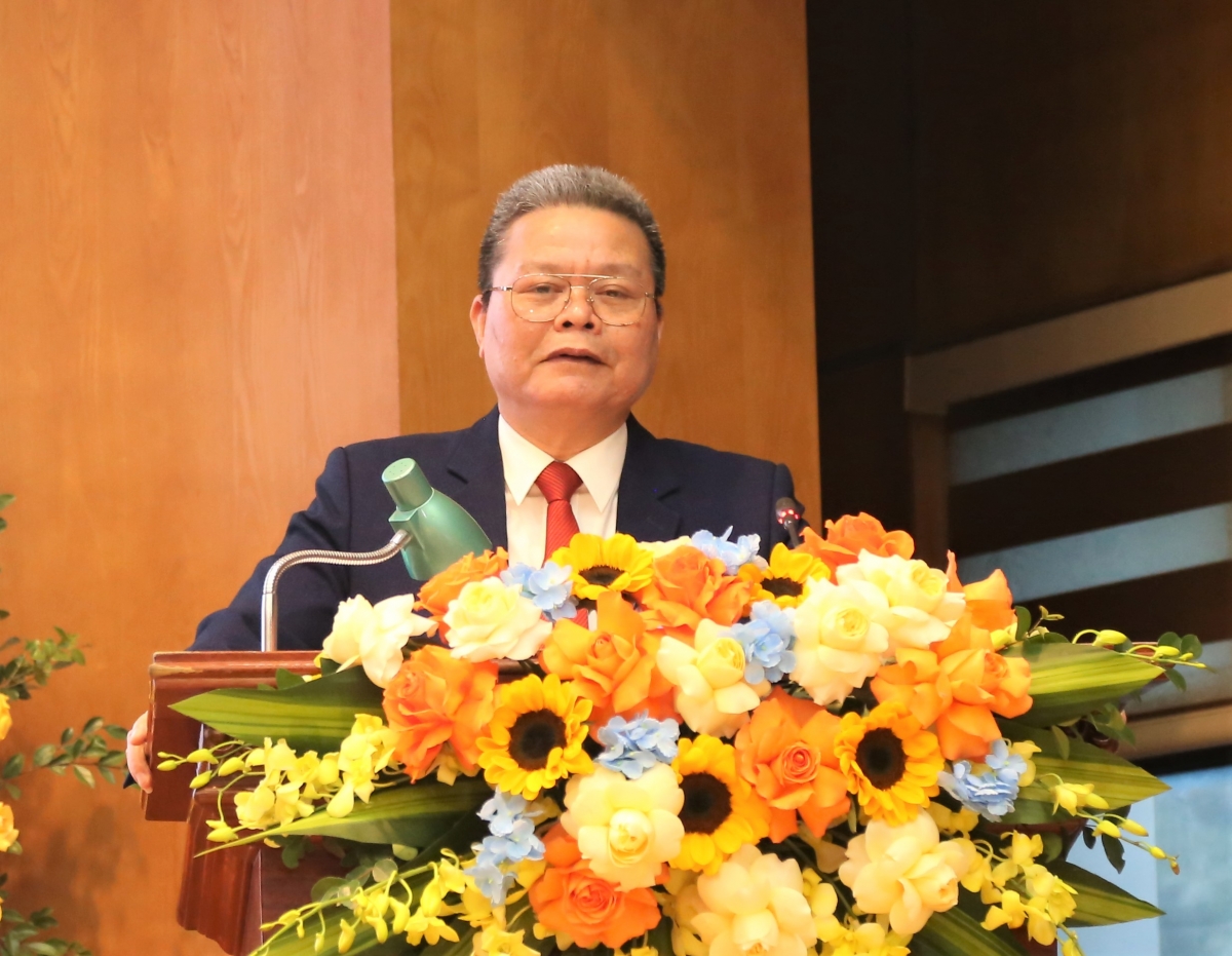 Ông Phạm Huy Giáp phát biểu