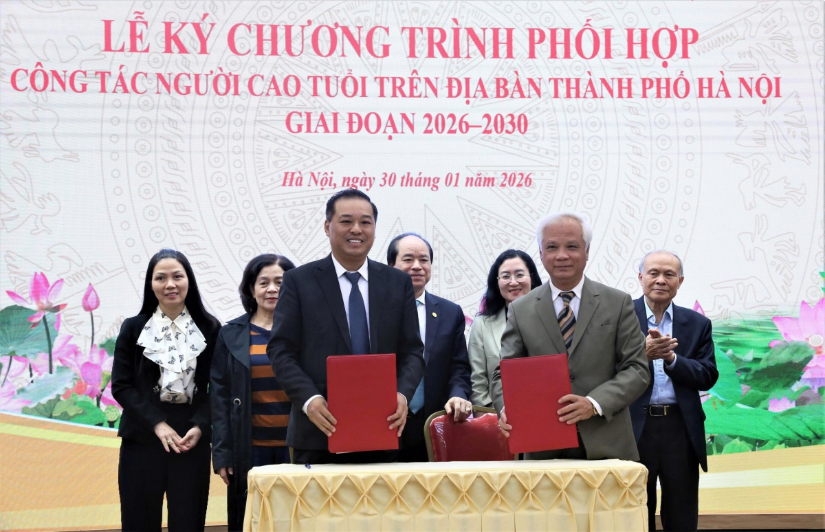 Ký kết chương trình phối hợp giữ Sở Y tế Hà Nội và Hội NCT TP Hà Nội giai đoạn 2026-2030